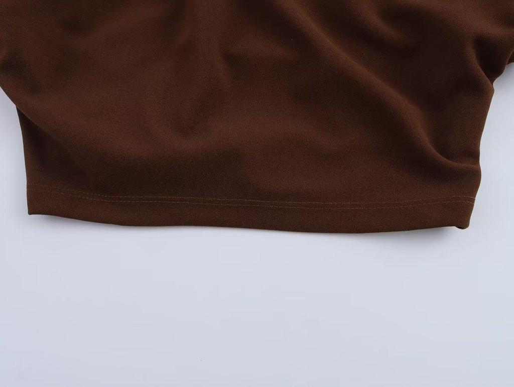 2025 Frühling Damen Europäischer & Amerikanischer Stil Ballon-Silhouette Kurzes Top & Midi-Rock