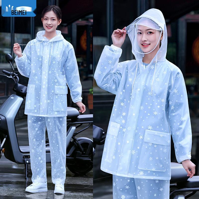 

Women s Full-Body Rainproof Set with Men s Raincoat and Pants, Thickened Long Style for Adult Use Extra Large