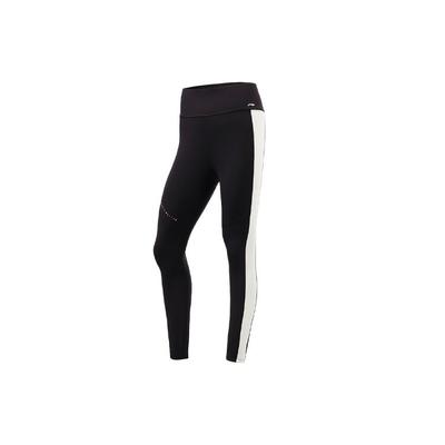 Li Ning Training Series Color Block Stretch Yoga Knitted Fitness Pants Women Bottoms Black AULR074-1