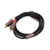 3Pcs Audio Cable 3.5mm To 2RCA Cable Oxygen Free Copper Black Aluminium Alloy Shell for Phone Tablet
