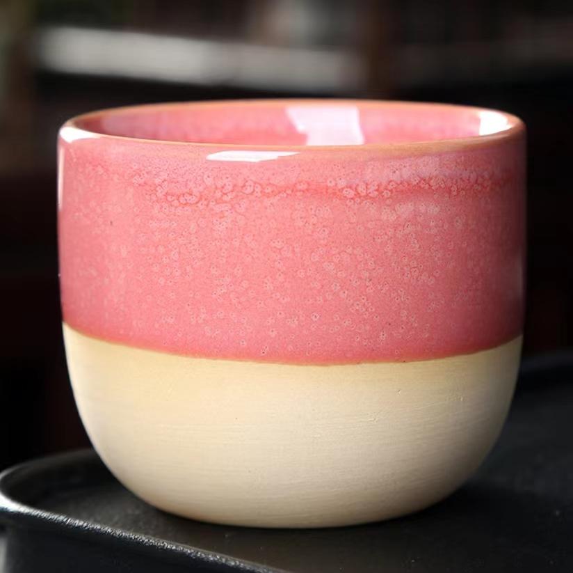 Color Tea Cup Retro Kiln Change Porcelain Fancy Tea Cup Stoneware Coffee Mug Tea Cup 150ml красный