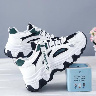 Fashion Women's Trainers New Chunky Sneakers Women Breathable Mesh Casual Shoes Sneakers Tennis Female Platform Lace Up Vulcanized Shoes