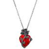 Personalisierte Herz Rosenblumen Anhänger Halskette für Damen Herren Gothic Punk Vielseitige Schlüsselbeinkette Schmuck Accessoires Geschenke
