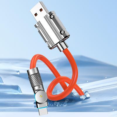 Fast Charging USB C Cable with 180 Degree Rotation for Easy Connection