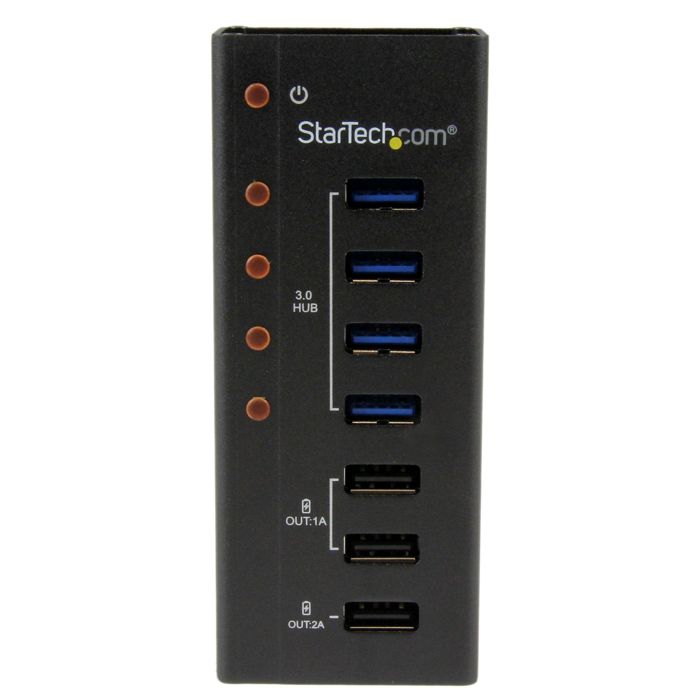 STARTECH Hub USB 3.0 Alimenté de 4 ports avec Station de Recharge de 3 ports USB (2 x 1A, 1 x 2A)