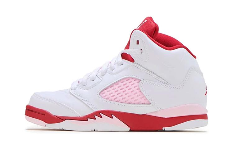 Jordan 5 Retro White Pink Red PS 440893-106 33.5