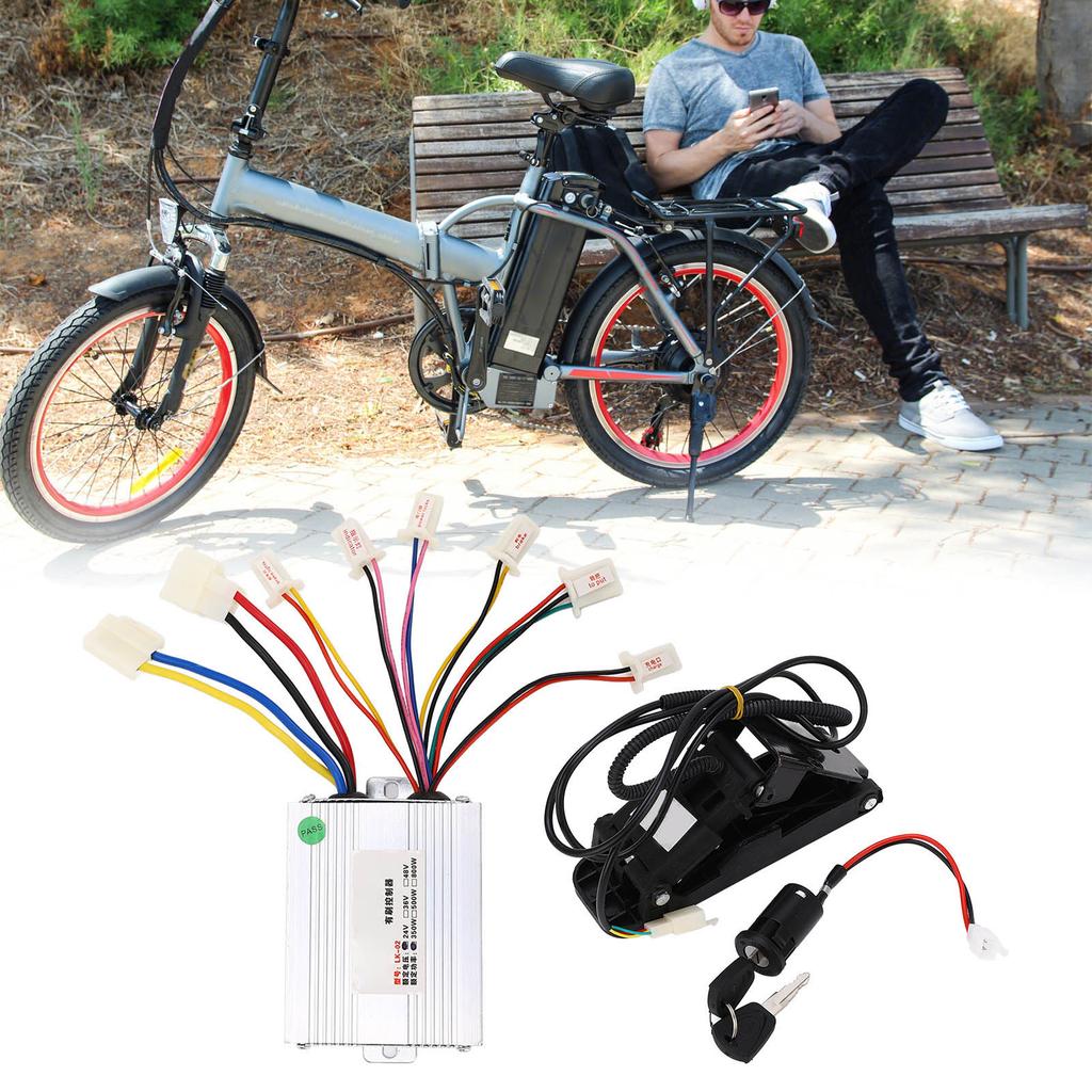 24V 350w Electric Tricycle Foot Pedal Throttle Controller Kit Lithium Ion Bike Pedal Throttle Conversion Set