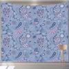 Ethnic Tapestry Colorful Flowers Paisley Motifs Style Nature Doodle Tapestry Wall Hanging Decor for Bedroom Living Room Dorm