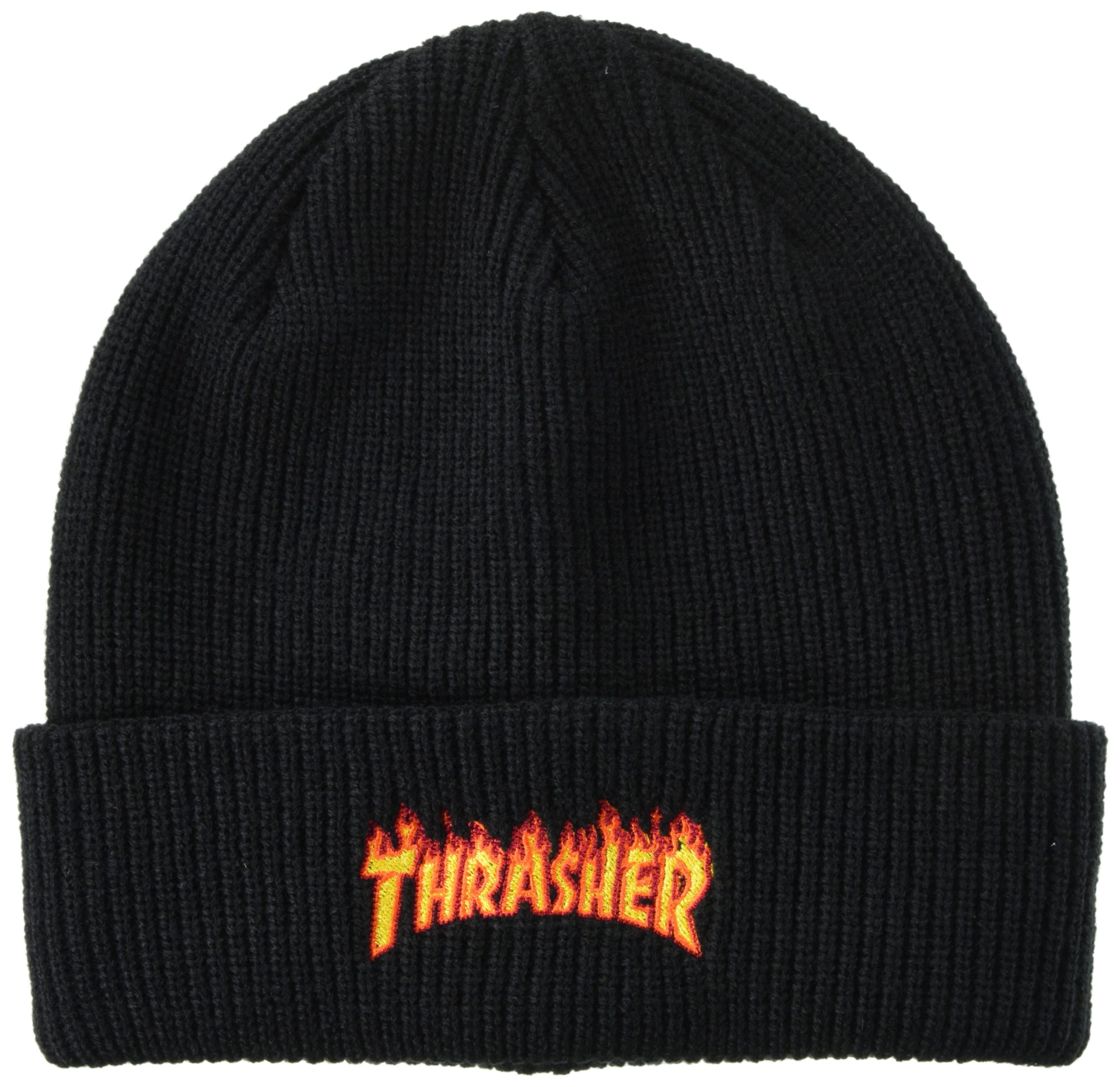 

THRASHER FLAME LOGO Beanie, Size Free, Color Black/Yellow (22TH-N53)