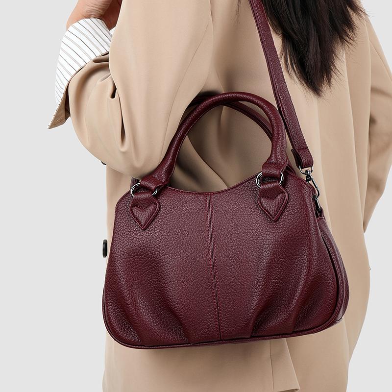 New PU Leather Women's Fashi Handbag Shoulder Crossbody Bag Casual Tote Purse Ladies Top Handle Satchel For Daily Work Travel