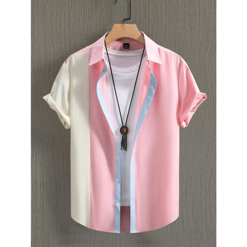 The New Men's Short-sleeved Shirt for Summer 2025 Features a Casual Fashionable Comfortable and Soft 3D Pattern Print