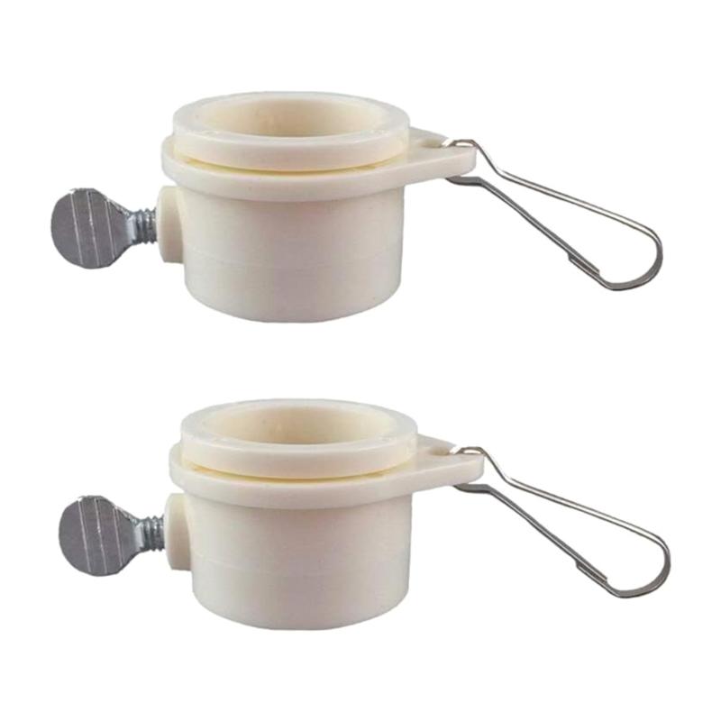 2Pcs Plastic Flag Poles Clip With Rotation Tangles Without Flag Poles Mounting Rings Clip For Secure Garden Flag Mounting M