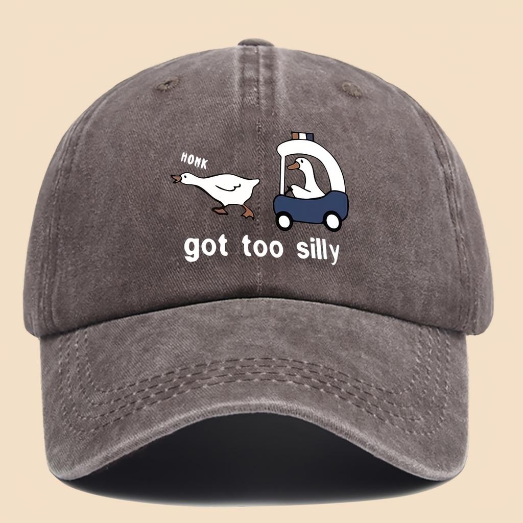Fun Cartoon Pattern Printed Baseball Cap Trucker Hat Black Papa Dad Hat