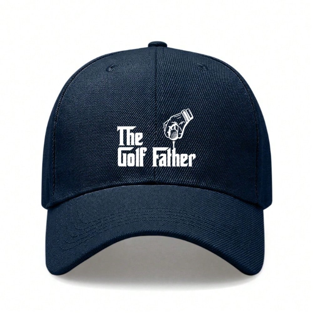 [Golf Dad Hat] The Golf Father Print Polyester Adjustable Breathable Casual Outdoor Sports Baseball Cap For Golf Lovers Men Women