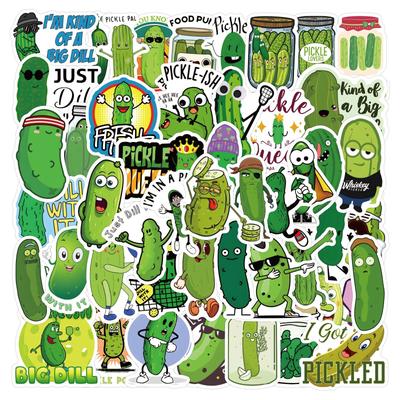 60 Cartoon-Gurken-Grün-Kimchi-Aufkleber Koffer Laptop Handy DIY Dekorationsaufkleber