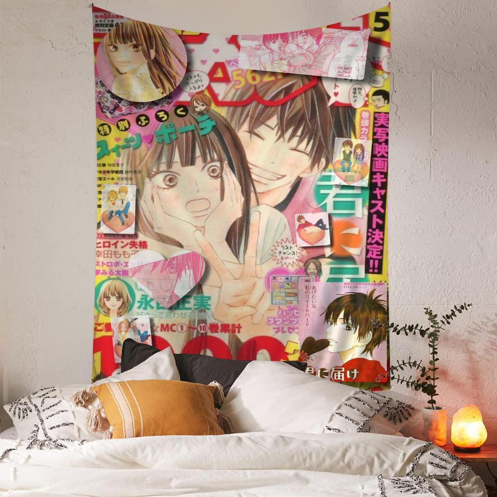 Kimi Ni Todoke Chart Tapestry Art Science Fiction Room Home Decor Cheap Hippie Wall Hanging