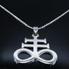 Leviathan Cross Sigil of LUCIFER Necklace Satanic Symbol Stainless Steel Pagan Sulfur Sign Alchemical Sulphur Leviathan Demon Sigil