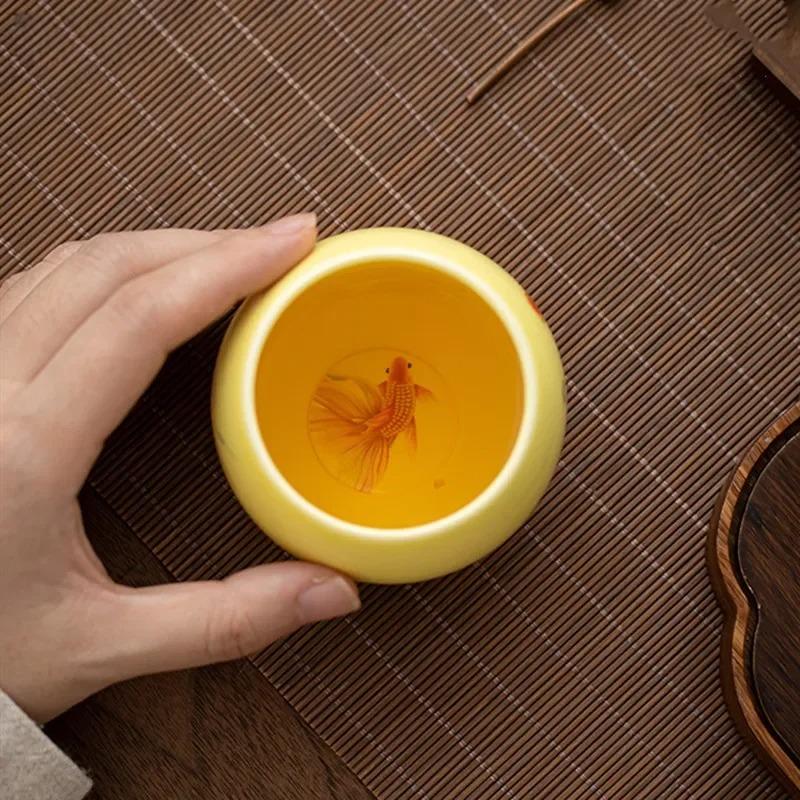 Exquisite Chinese Ceramic Teacup Handmade Custom Master Cup Traditional Tea Accessories Custom Coffee Cup Tea Set Supplies