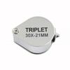 10-30X Pocket Loupe Magnifier Jewelry Magnifying Glass Foldable Diamond  Triplet Jewelers Eye Glass Tool Reading Magnifier