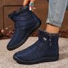 New women's waterproof thick sole lightweight comfortable padded warm non-slip wear snow boots - side zipper high top shoes