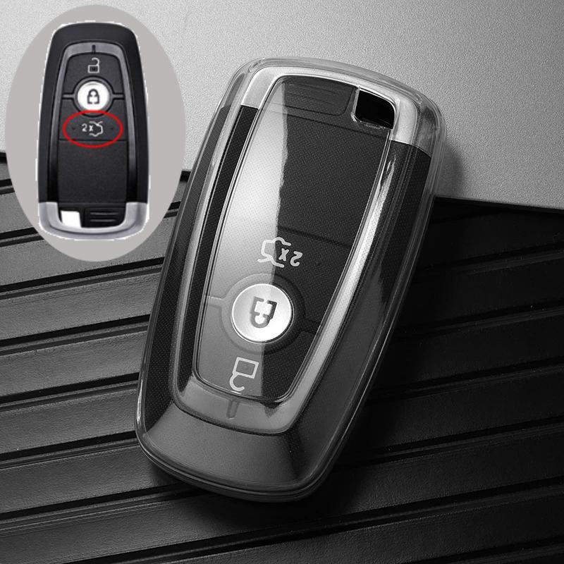TPU pouzdro na dálkové ovládání na klíček kryt Shell Fob For Ford Edge Fusion Mustang Explorer F150 F250 F350 Ecosport držák chrániče Keyless