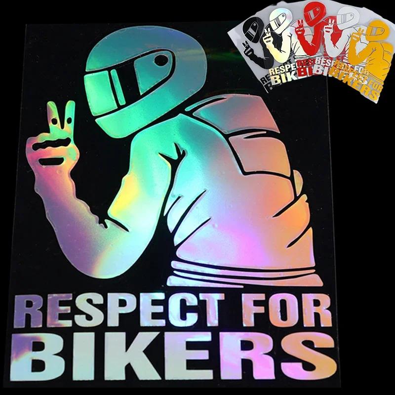 1 Stück Respekt für Biker Auto Windschutzscheiben Aufkleber Coole Auto Fenster Glas Vinyl Aufkleber Mode Motorrad Styling Zubehör