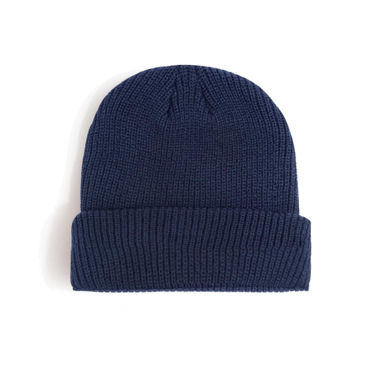 

Customized Winter Wool Hat with Logo Embroidery - Warm Knitted Team Hat темно-синий