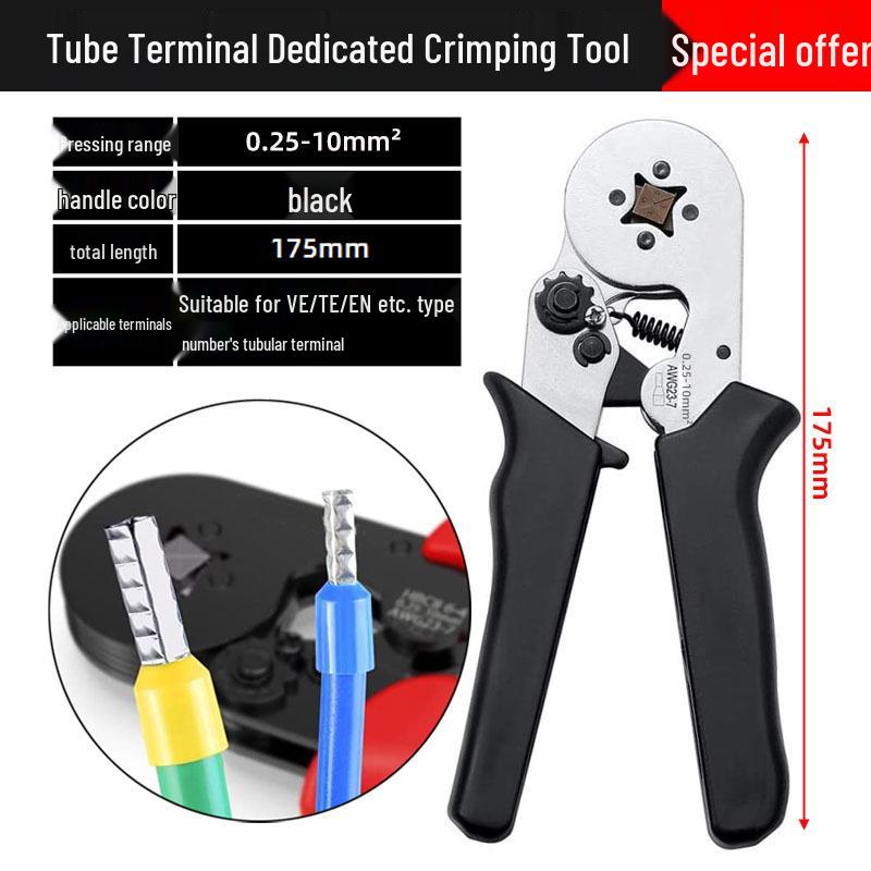 Manuelles Crimp- und Abisolierwerkzeug-Set: Spitzzange für Elektriker