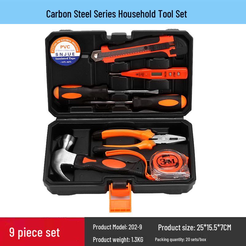 Carbon Steel Hand Tool Kit for Home, Vehicle, and Auto Repair
