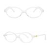 Y2K Retro Oval Frame Anti Blue Light Women's Glasses Sweet Cool Spicy Girl Fashion Leopard Pattern Decorative Glasses