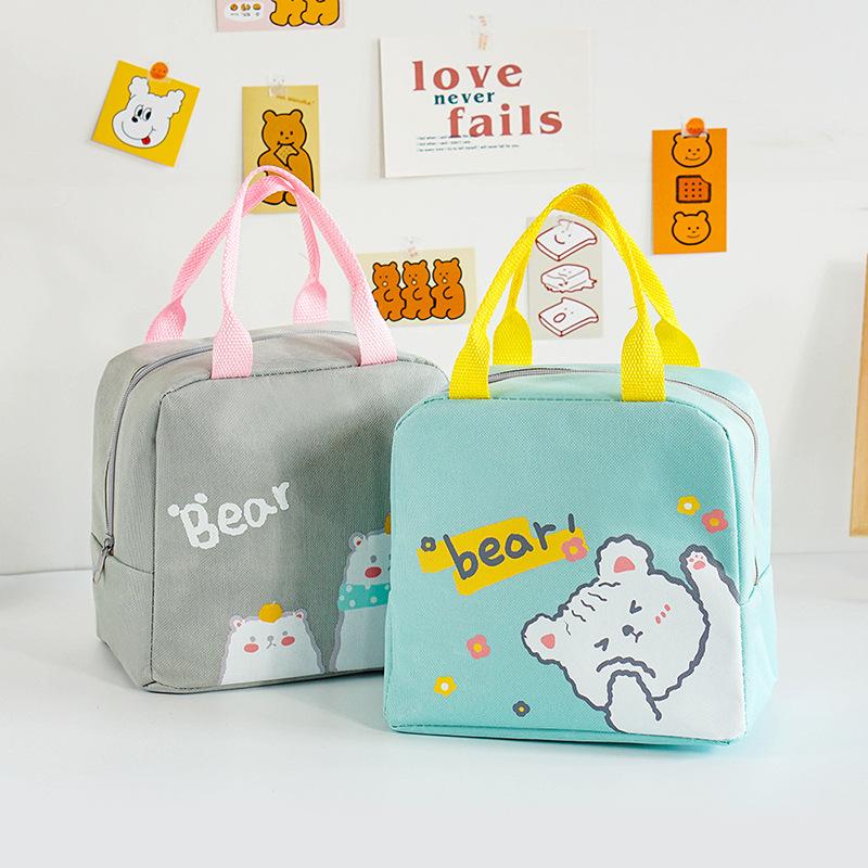 The New Pet Insulated Bag Lunch Box Bag Portable Lunch Bag Hand In Hand To Carry Cartoon Bento Bag Cross-border Exclusive
