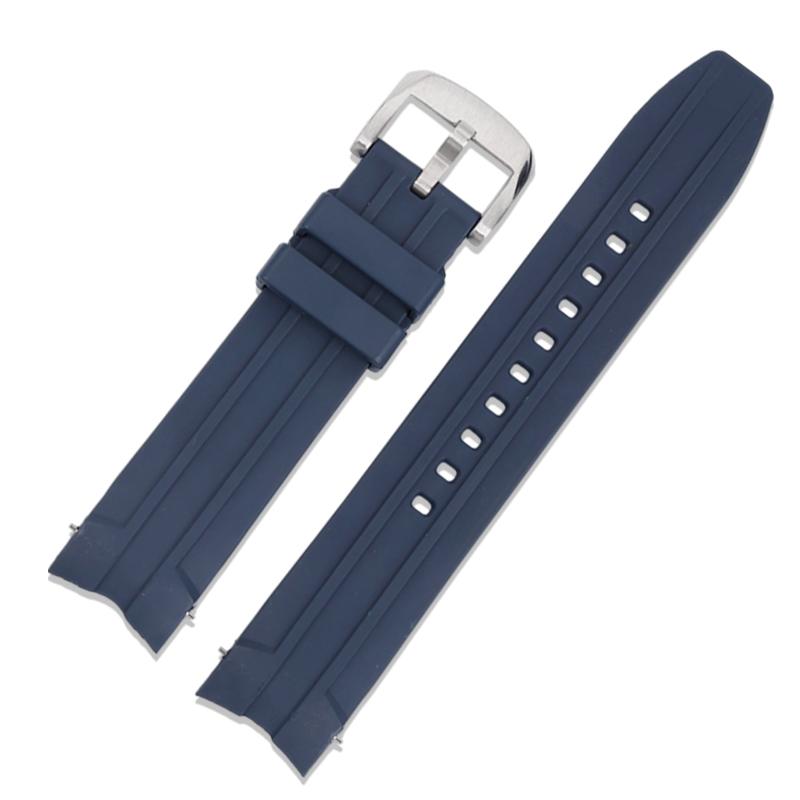 Für Longines Kangkas Fluorkautschuk-Armband L3.742 781 782 Schwarz Blau Serie Schnellwechsel Wasserdichtes Uhrenarmband mit Armband