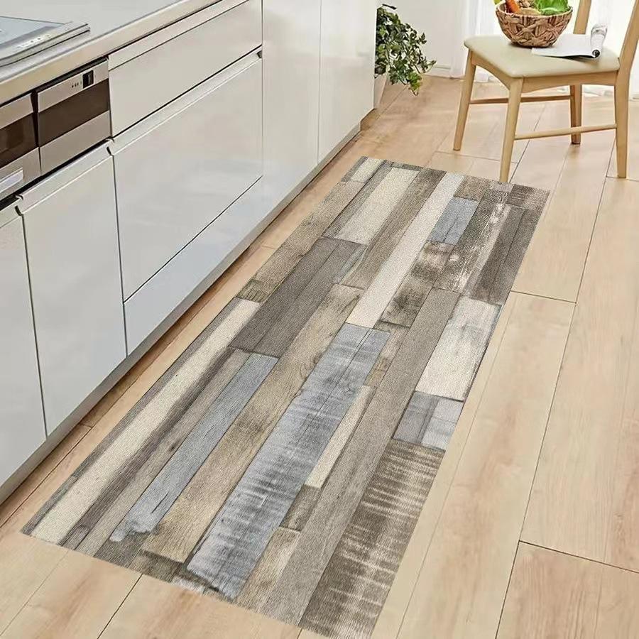 1/2 STÜCK Modernes Einfaches Küchenmatten-Set Langer Streifen Saugfähig Ölabsorbierend Fußmatte Haushalt Badezimmer Türmatte