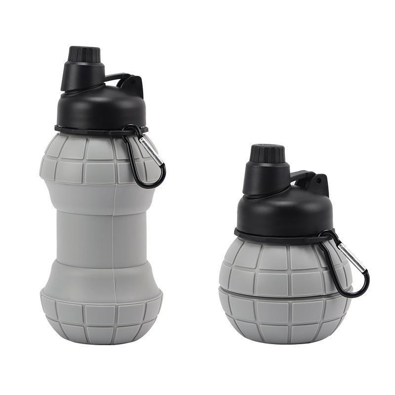 Grenade Folding Water Cup Travel Cup Creative Gift Silicone Large Capacity Cycling Water Cup Fitness Outdoor Sports Cups