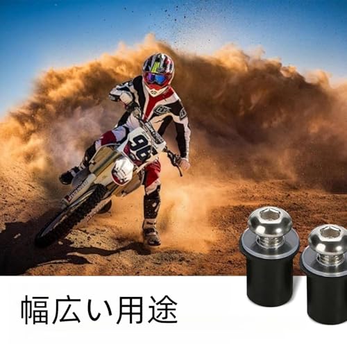 Screen Bolts, Set of 10, Well Nuts, Windshield Screws, with Hex Wrench, Cowl Screen, Cowl/screen Fixing (silver)