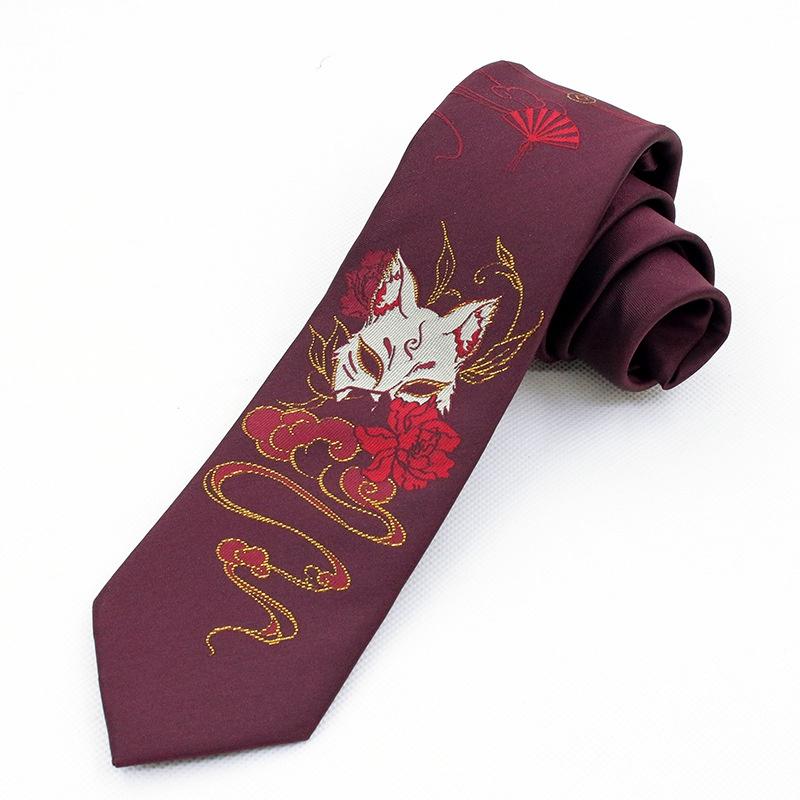 Jk Japanese Anime Clothing Fashion Nine Tailed Fox Tie Chinese Style Embroidery