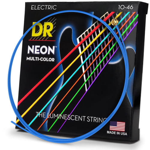 

[1 set] DR DR-NMCE10 10-46 Neon Multicolor Electric Guitar Strings