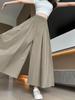 Loose High Waist A- Line Ice Silk Wide Leg Pants Lazy Style Women's Summer Slimming Casual Pants