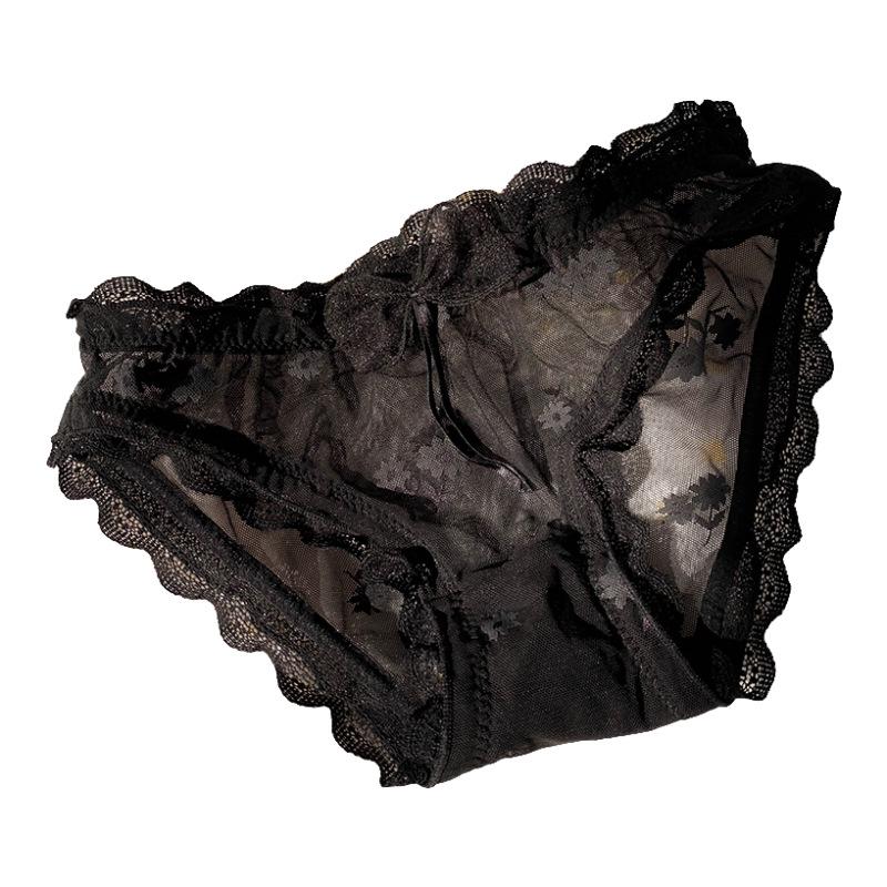 Pure Desire Daisy Lace Mesh Low-Waist Triangle Panties