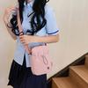Waterproof Water Bottle Carrier Bag Solid Color Nylon Shoulder Bag Fashionable Water Cup Bag  Women