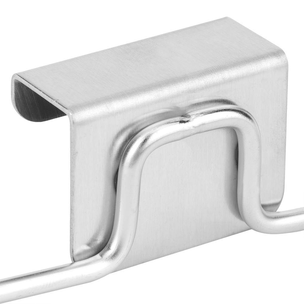 1PC Stainless Steel Door Back Kitchen Garbage and Trash Bag Holder Hanging Rack Bracket and Trash Rack Holder