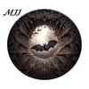 Indoor Holiday Theme Rug Halloween Round Area Rug, 3D Optical Illusion Doormat for Living Room, Scary Floor Mat Non Slip Absorbent Mat, Washable