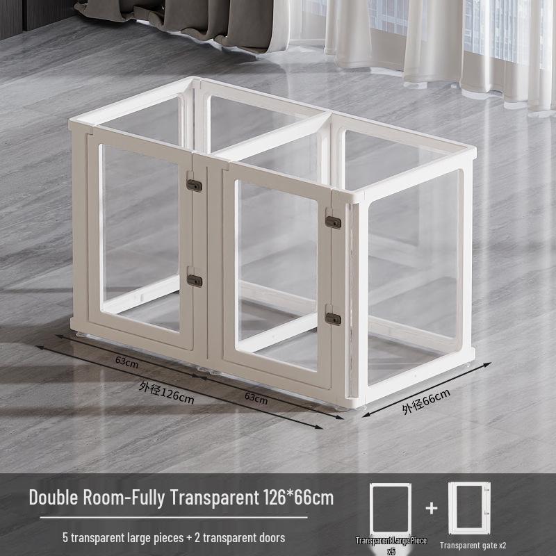 75cm Tall Transparent Acrylic Dog Fence - Indoor Pet Barrier & Modular Cage