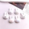Glossy Cute Rabbit Resin Accessories for DIY Hair Clips, Phone Cases, Crocs, and Keys