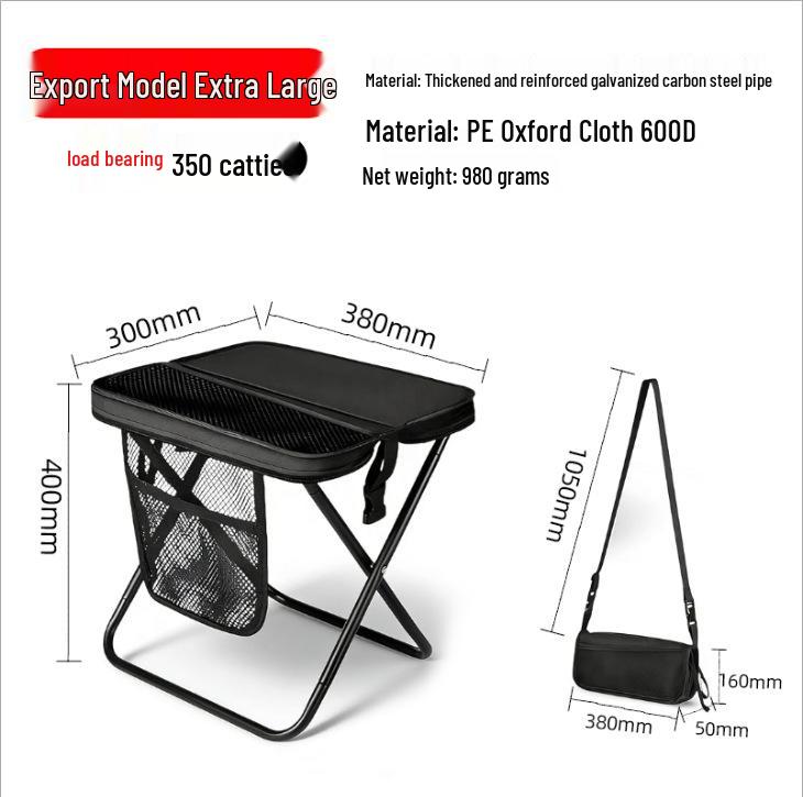 Tragbarer Outdoor-Klappstuhl Rucksack und Hocker für Camping und Angeln