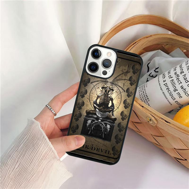 

Карты Таро Дьявол Чехол для телефона Для iPhone 17 Air 16 15 14 11 12 13 Pro MAX Plus чехол Обложка Корпус iPhone 11pro max