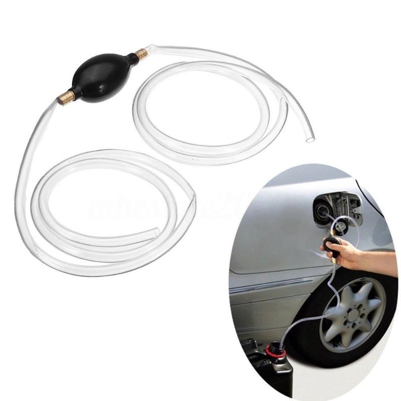 Universal Car Fuel Transfer Pump Hand Siphon Pvc Hose For Gas Oil Durable Manual Suction Liquid Extractor Auto Accessory