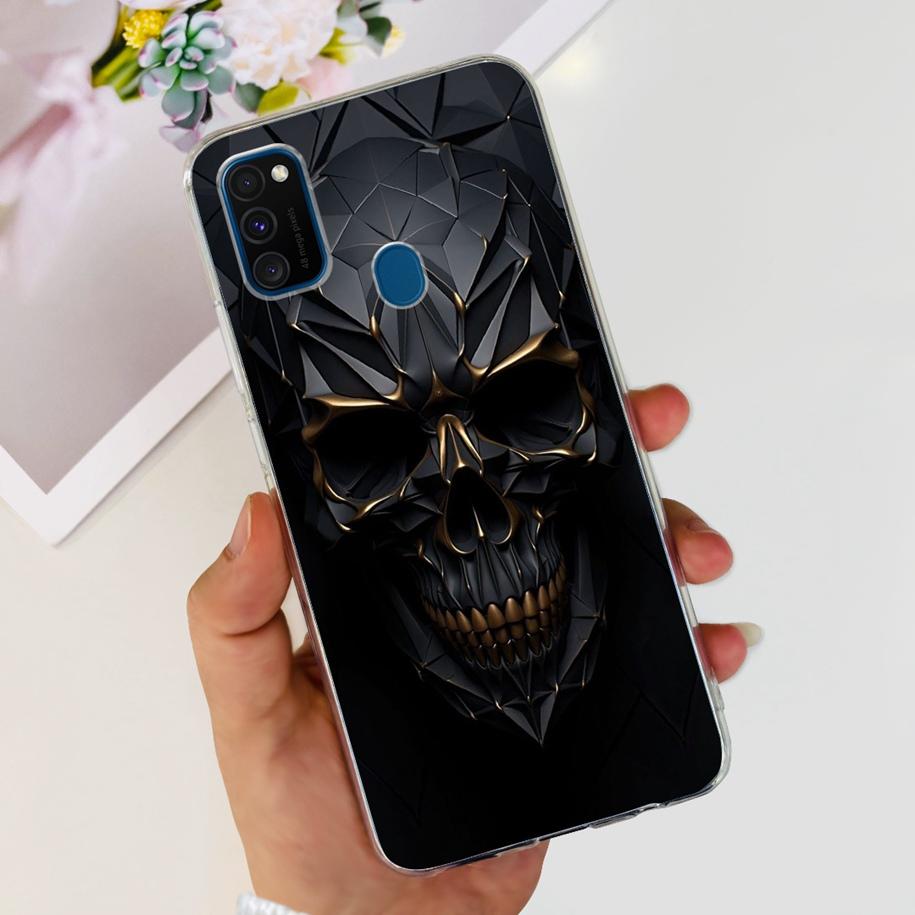 For Samsung M21 Case SM-M215F Silicone Soft Phone Cover For Samsung Galaxy M21 2020 Fundas Cartoon Coque For Samsung M 21 Bumper