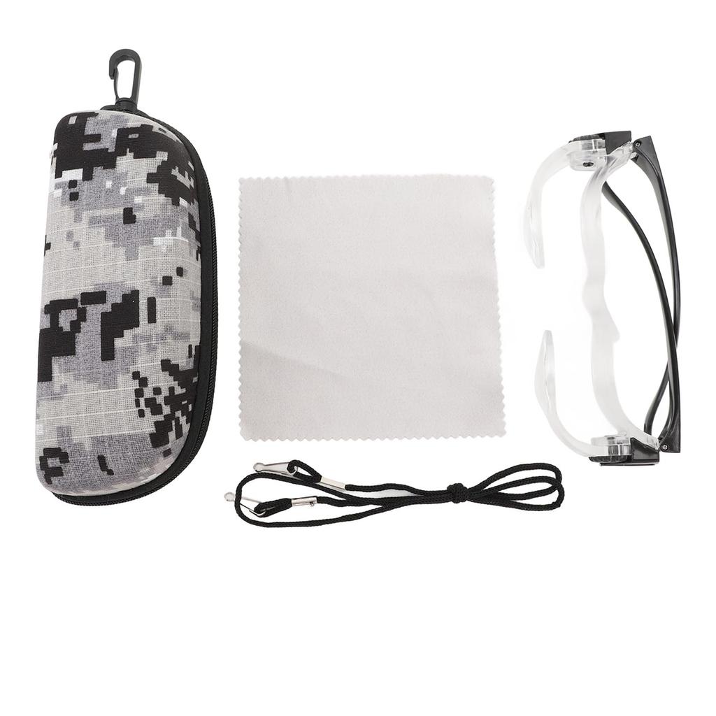 Portable Fishing Glasses with 4x Adjustable Focal and Ergonomic Nose Pads for Outdoor Hunting Magnification, Length, (Far-sighted Version)