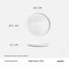 Zhishi 10-inch 3-Compartment Ceramic Dumpling Plate Set